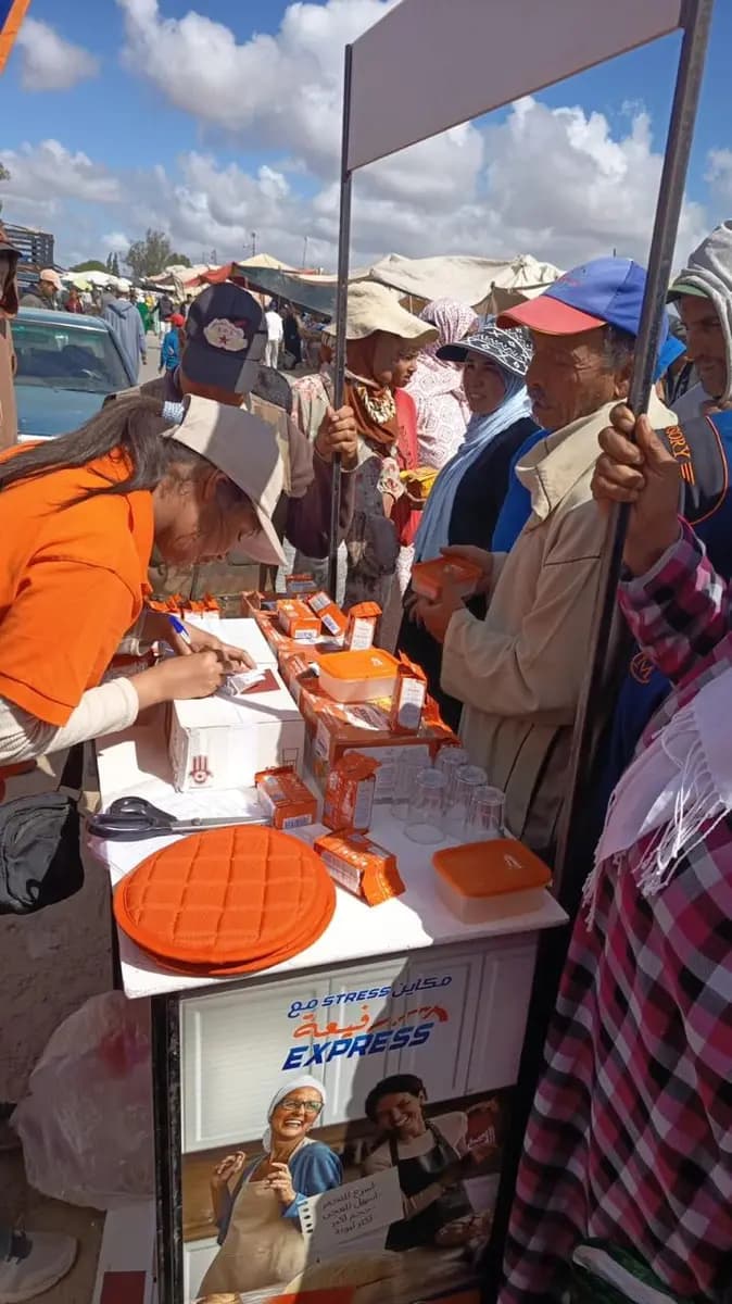 Lessafre rural activation team in a Moroccan market
