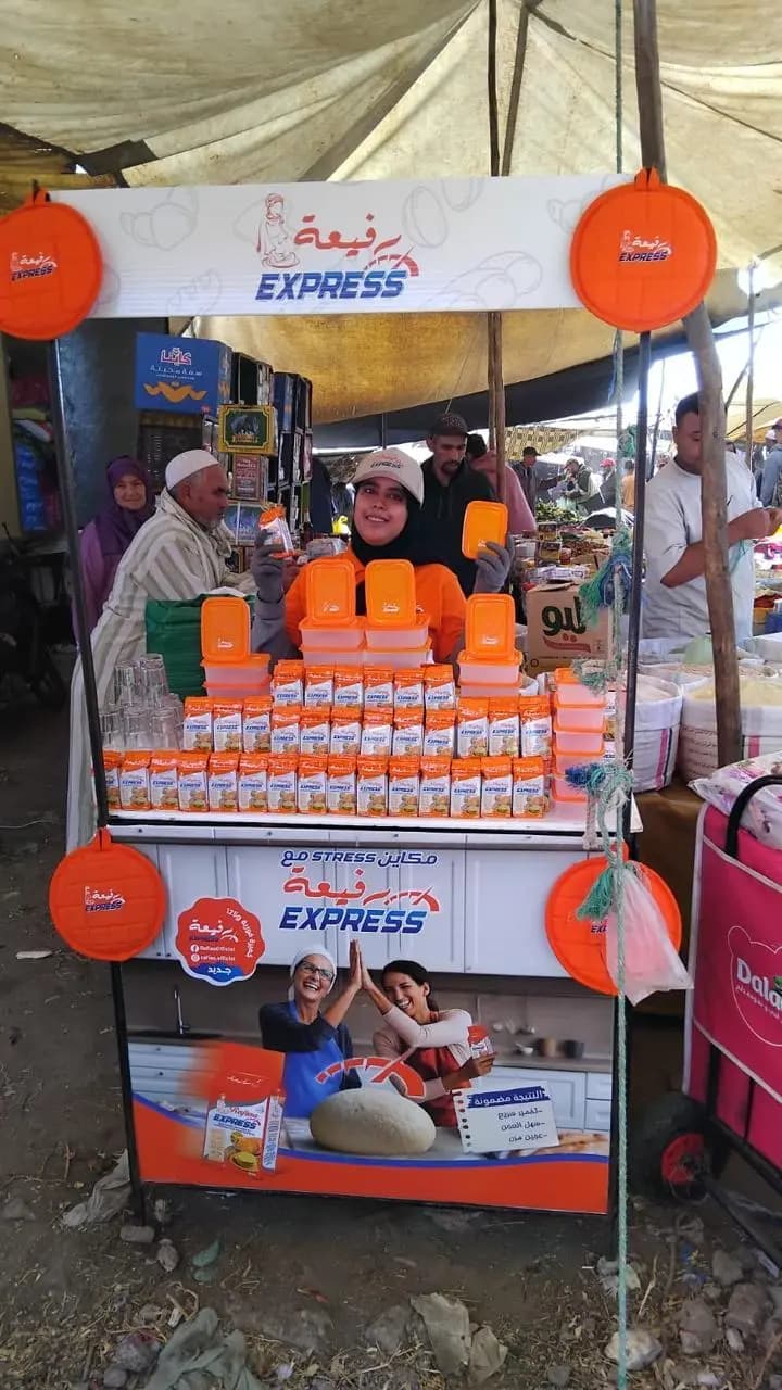 Lesaffre demonstration stand in a rural market