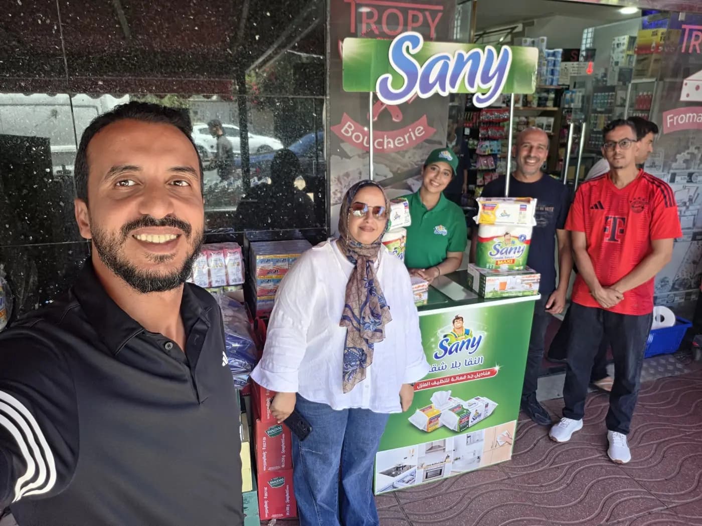 Sanipack Sany team with the urban activation setup